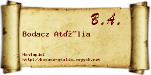 Bodacz Atália névjegykártya